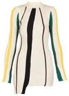 Ambush White Vertical-stripe Knitted Top In Birch No C