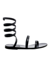 Ancient Greek Sandals Ofis Wraparound Mid-calf Sandals In Black