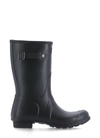 Hunter Original Refined Short Waterproof Rain Boot In Black