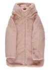 Save The Duck Flora Reversible Hooded Faux Fur Recycled Jacket In Blush Pink