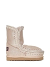 Mou Eskimo Metallic Shearling Boots In Pink