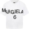 Mm6 Maison Margiela White Sweatshirt For Kids With Logo In White