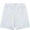 GUCCI LIGHT-BLUE SHORTS FOR BABY BOY WITH DOUBLE GG