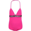 DOLCE & GABBANA FUUCHIS SWIMSUIT FOR GIRL WITH LOGOS