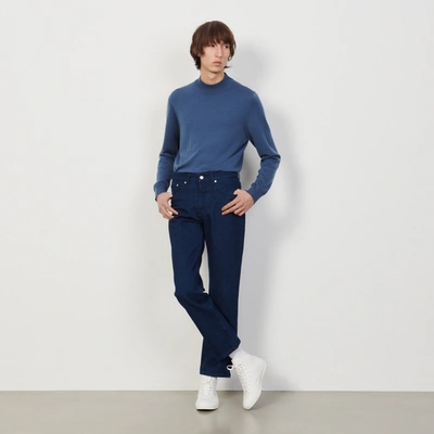 Sandro Funnel Neck Sweater In Graublau