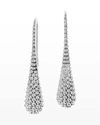 LAGOS CAVIAR DOMED SILVER DROP EARRINGS