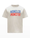 Moncler Kids' Girl's Double-logo T-shirt In White