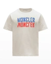 Moncler Kids' Girl's Double-logo T-shirt In White