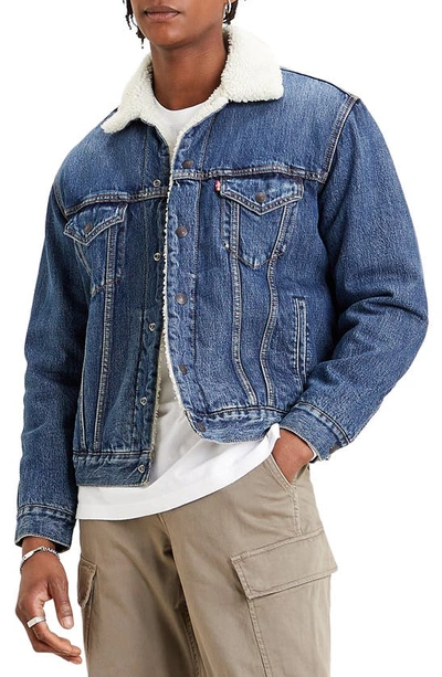 Levi's Blue Vintage Relaxed-fit Denim Jacket In Rinsed Denim