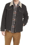 The Normal Brand Buffalo Plush Fleece Lined Jacket In Charcoal