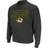 Colosseum Men's Missouri Tigers Arch & Logo Crew Neck Sweatshirt In Charcoal