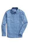 Vineyard Vines On-the-go Classic Fit Plaid Stretch Button-up Shirt In Dockside Blue