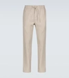 Frescobol Carioca Oscar Drawstring Chino Trousers In Nude