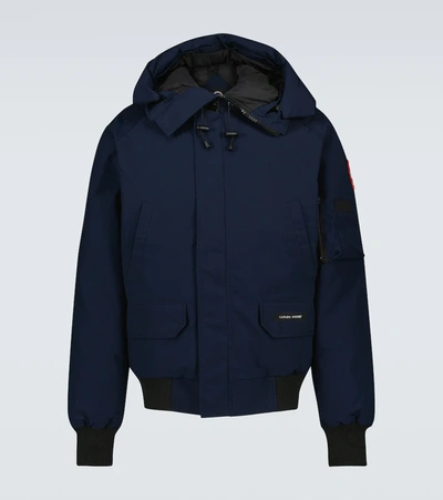 Canada Goose Chilliwack 625 Fill Power Down Hooded Bomber Jacket In Atlantic Navy