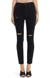 DOLCE & GABBANA AUDRY DISTRESSED ANKLE SKINNY JEANS