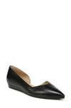 Naturalizer Kristin Demi-wedge Slip-ons In Black Leather