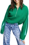 TOPSHOP GOOD ENERGY HALF ZIP SWEATER