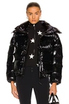 Perfect Moment High-shine Quilted Ski Jacket In Black Cire