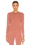 Cordova Rib-knit Base Layer Top In Clay
