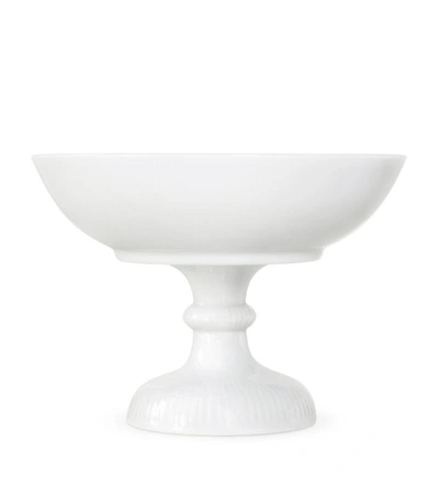 Royal Copenhagen White Fluted Bowl On Foot (21cm)