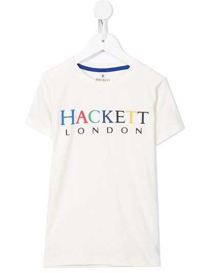Hackett Kids' Logo-printed T-shirt In White