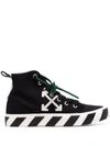 Off-white Vulcanized High-top Sneakers In Black White