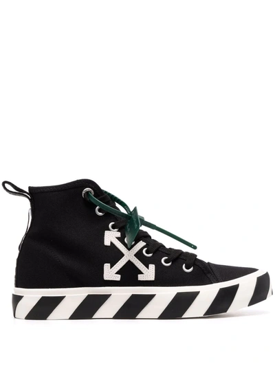 Off-white Vulcanized High-top Sneakers In Black White