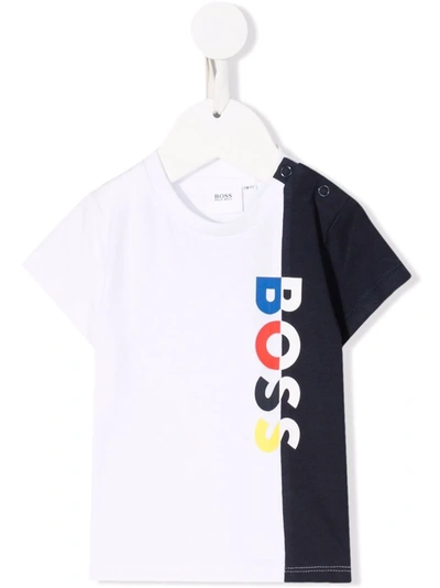 Bosswear Babies' Colour-block T-shirt In White