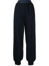 Alberta Ferretti Logo Waistband Track Pants In Blue