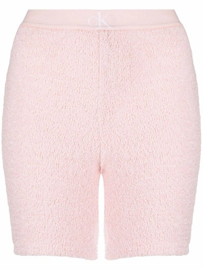 Calvin Klein Underwear Logo-waistband Pyjama Shorts In Pink