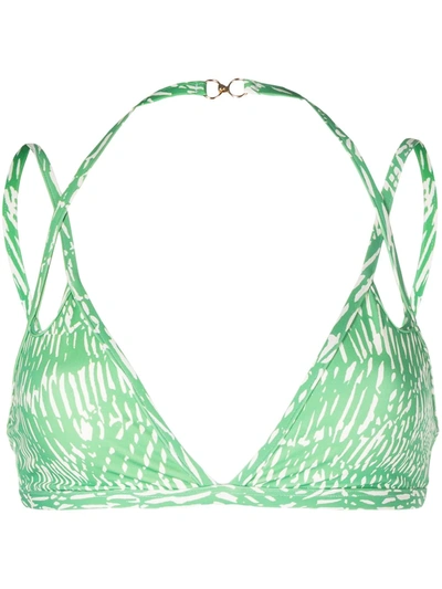 Jonathan Simkhai Cut-out Bikini Top In Green