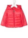 Moncler Logo-print Puffer Jacket In Pink