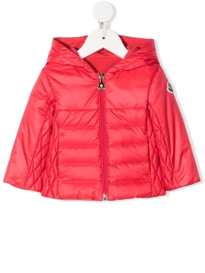 Moncler Babies' Logo-print Puffer Jacket In Pink