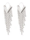 Isabel Marant Boucle D'oreill Crystal-embellished Drop Earrings In Silver