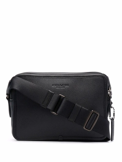 Coach Charter Leather Crossbody Bag In Black