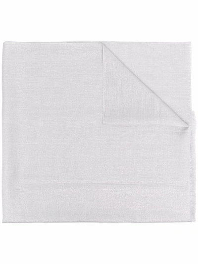 Brunello Cucinelli Fringed-edge Scarf In Grey