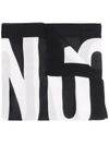MOSCHINO LOGO-PRINT KNITTED SCARF