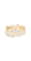 ADINAS JEWELS SCATTERED BAGUETTE RING