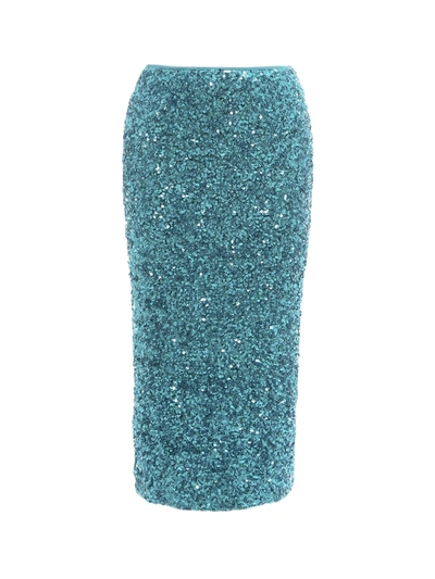 Rotate Birger Christensen Rotate Sequin Embellished Midi Skirt In