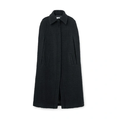 G. Label Cierra Bouclé Cape In Black