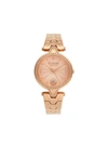 Versus Women's V-bracelet 34mm Crystal & Rosetone Stainless Steel Analog Watch In Neutral