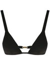 Clube Bossa Paladina Triangle-cup Bikini Top In Black