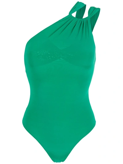 Clube Bossa Deneuve One-shoulder Swimsuit In Green