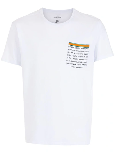 Amir Slama Slogan-print Pocket T-shirt In White