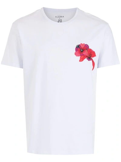 Amir Slama Floral-print Crewneck T-shirt In White