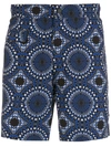 Amir Slama Abstract-print Drawstring Swim Shorts In Blue