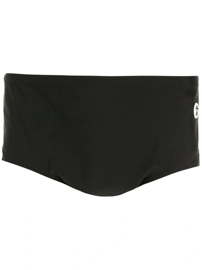 Amir Slama Logo-patch Swimming Shorts In Black