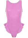 Clube Bossa Goya Ruffle Trim Swimsuit In Pink