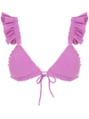Clube Bossa Laven Ruffle-embellished Bikini Top In Pink