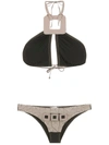 Amir Slama Geometric-embellished Bikini In Black